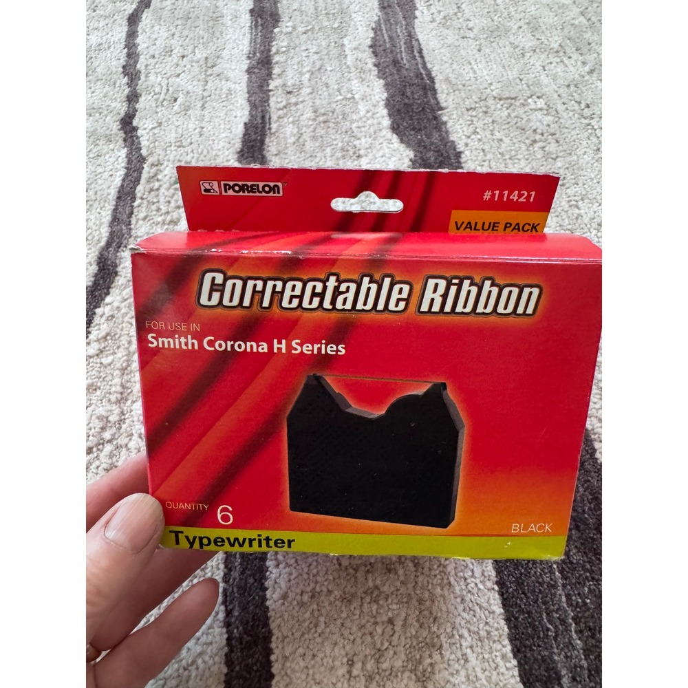Porelon 11421 Correctable Typewriter Ribbon Smith Corona H Series Black 3 remain